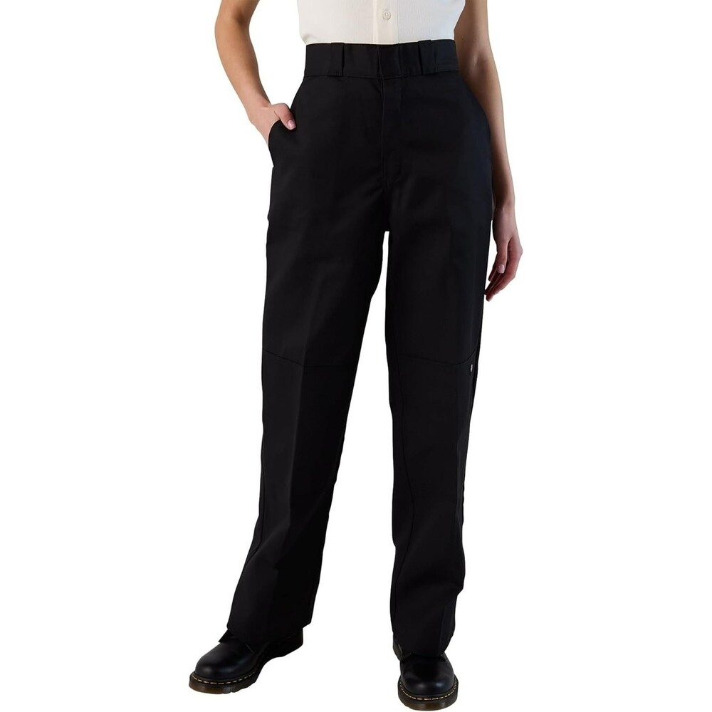 Dickies Women’s Work Pants 30/30 High Rise Loose Fit Double Knee Straight Black